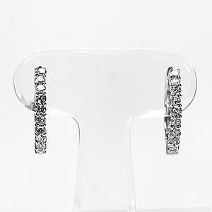 ピアス ダイヤモンド フープピアス Pt900 プラチナ 0.50ct 父の日の画像