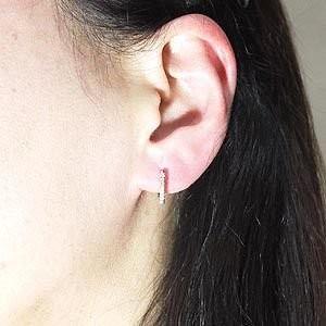 ピアス フープピアス ダイヤモンド 0.50ct Pt900 プラチナ k18ゴールド 父の日の画像