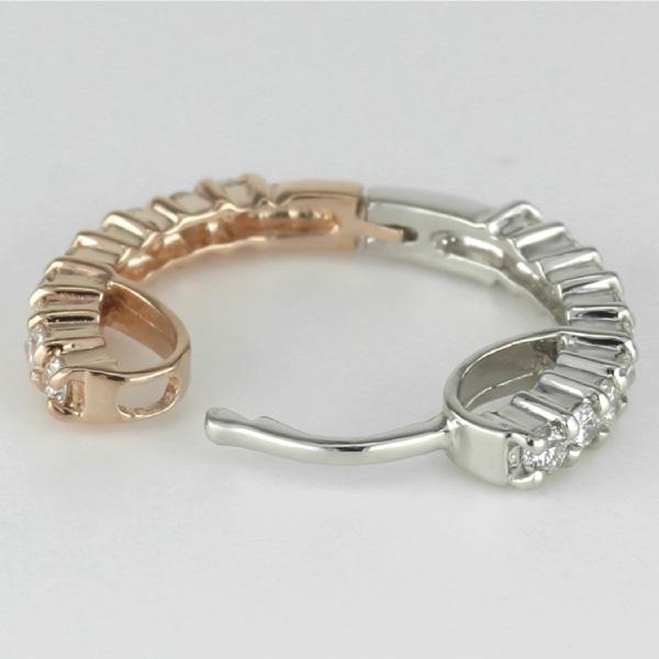 ピアス フープピアス ダイヤモンド 0.50ct Pt900 プラチナ k18ゴールド 父の日の画像