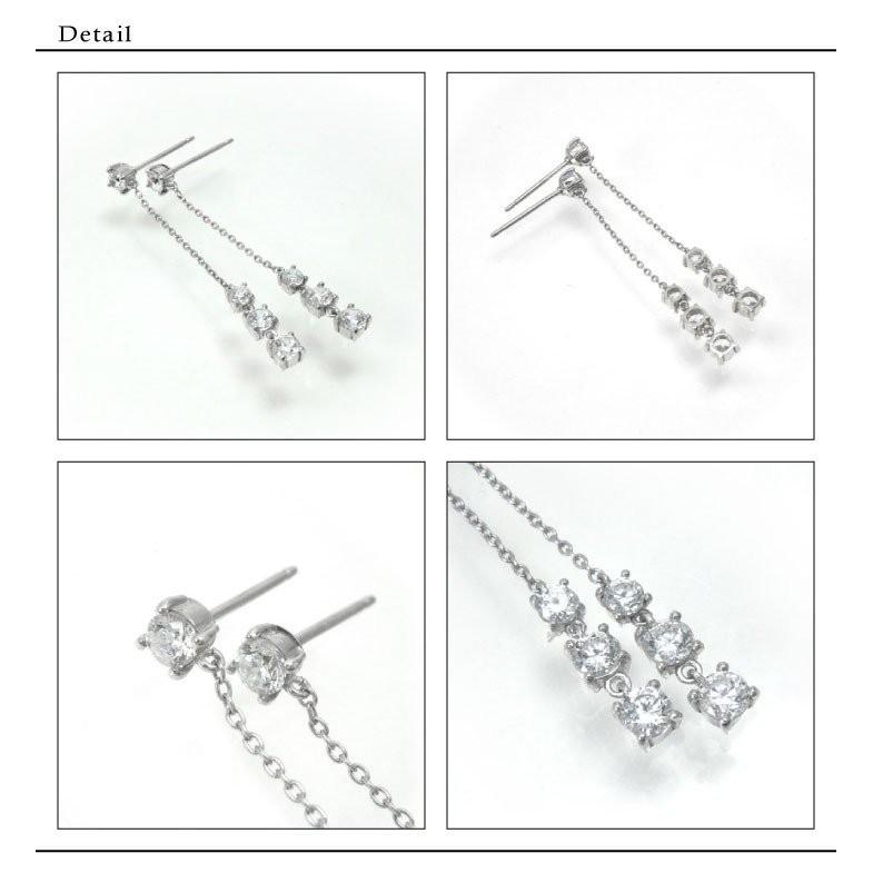 ピアス レディース プラチナ900 ロングピアス 揺れる ダイヤピアス ダイヤモンド 0.70ct 記念日のプレゼント Pt900 父の日の画像
