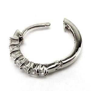 ピアス ダイヤモンド フープピアス Pt900 プラチナ 0.30ct 父の日の画像