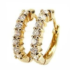 ピアス ダイヤモンド フープピアス k18ゴールド 18金 0.30ct 父の日の画像