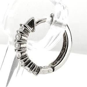 ピアス ダイヤモンド フープピアス k18ホワイトゴールド 18金 0.30ct 父の日の画像
