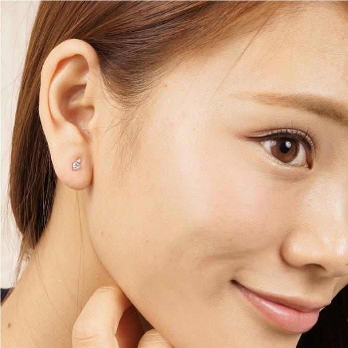 アクアマリン ピアス 誕生石 ハート ピアス カラーストーン Pt900 スタッド ピアス プラチナ 誕生日 プレゼント 父の日の画像