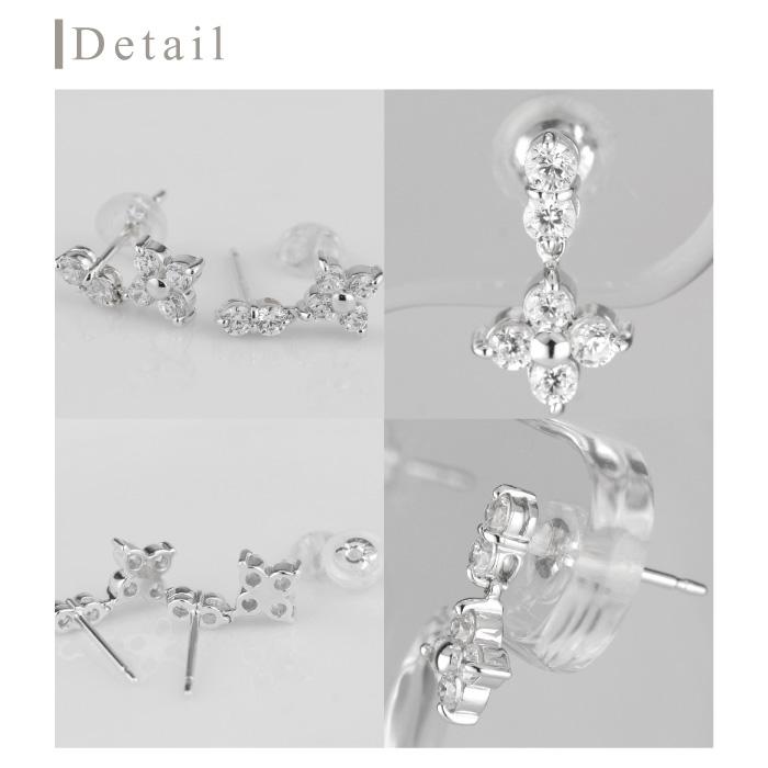 中古品 ピアス レディース ダイヤモンド プラチナ900 フラワー 花 揺れるプレゼント 誕生日 【GMS1041271531】(36608円)