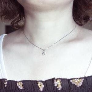 ネックレス レディース くまペンダント ダイヤ 0.25ct k18ホワイトゴールド 天然ダイヤモンド ベアー 誕生日 プレゼント 父の日の画像
