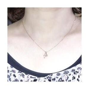 ネックレス レディース イニシャル ペンダント 一粒石 ダイヤモンド k18ゴールド 誕生日 プレゼント 父の日の画像