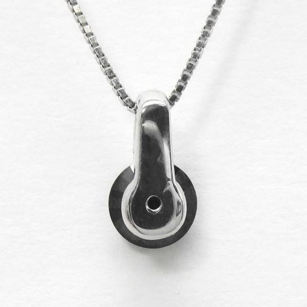 ネックレス レディース k18ゴールド 一粒石 ブラックダイヤモンド 一点留め シンプル ペンダント k18 18k ゴールド 誕生日 プレゼント 父の日の画像