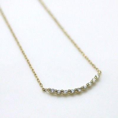 ネックレス レディース ダイヤモンド k18ゴールド 0.12ct 誕生日 プレゼント ギフト 父の日の画像
