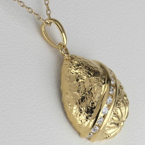 ダイヤモンド ネックレス ペンダント レディース k18 18金 18k ゴールド フラワー 花 つゆ ティアドロップ 誕生日 プレゼント 父の日の画像