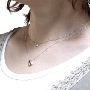 ダイヤモンドネックレス 10k 10金 k10 ムーン 月 誕生日 プレゼント ギフト 父の日の画像