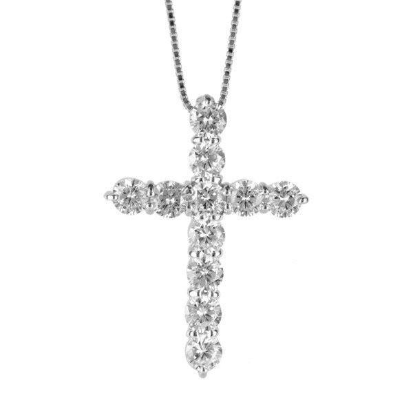レディース ネックレス 大粒 クロス ダイヤモンド ペンダント ダイヤ 2.8ct k18 ユニセックス 十字架 プレゼント 母の日 爆買 |  | 04