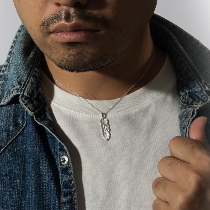 ネックレス メンズ シルバー 925 フェザー 地金 羽 ペンダント 誕生日 プレゼント ギフト 母の日 |  | 04