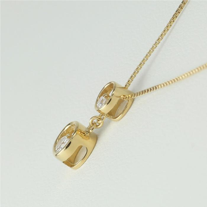 ダイヤモンド ネックレス k18 レディース ペンダント 18k 18金 