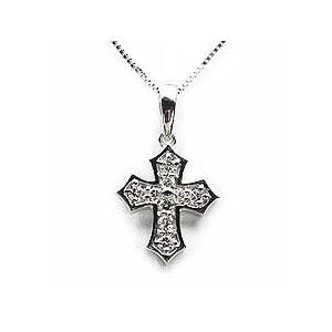 ネックレス ダイヤモンド クロス ペンダント k10 10k 10金 ゴールド