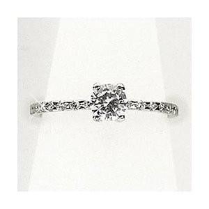 リング 婚約指輪 ダイヤモンド0.30ct k18ホワイトゴールド エンゲージ 父の日の画像