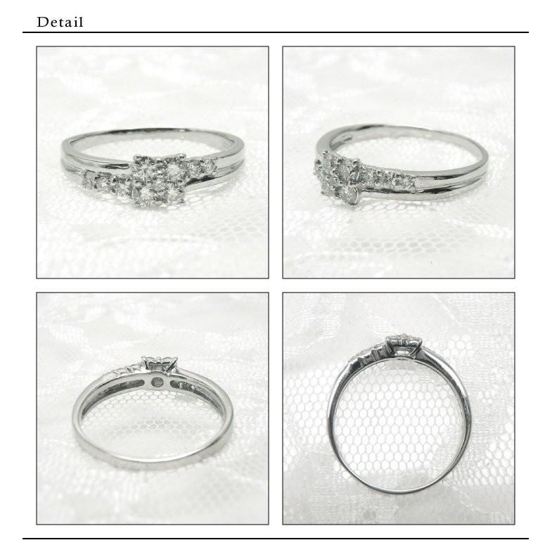 リング ダイヤモンド 0.3ct フラワー Pt900プラチナ 指輪 父の日の画像