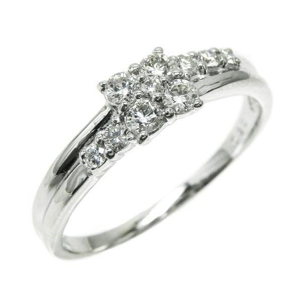 リング ダイヤモンド 0.3ct フラワー Pt900プラチナ 指輪 父の日の画像