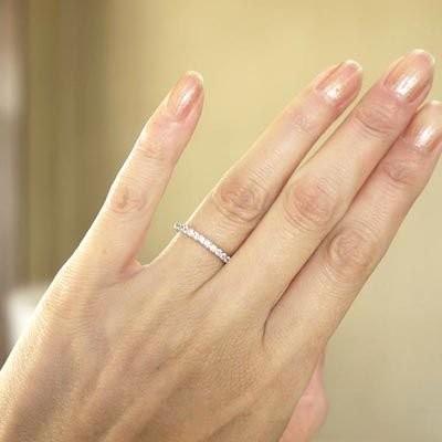 リング 指輪 エタニティ ダイヤモンド k18ゴールド 0.3ct エタニティ 結婚 プレゼント 誕生日 父の日の画像