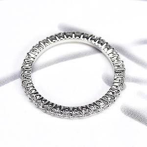 リング エタニティ ダイヤモンド0.50ct フルエタニティ 結婚指輪 プラチナ900 鑑別書 父の日の画像
