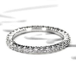 リング エタニティ ダイヤモンド0.50ct フルエタニティ 結婚指輪 k18ゴールド 鑑別書 父の日の画像