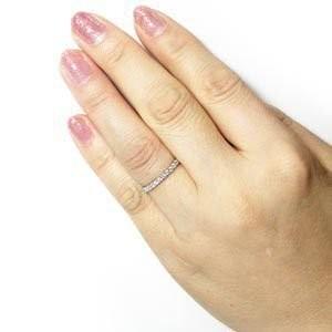 リング エタニティ ダイヤモンド0.50ct フルエタニティ 結婚指輪 k18ゴールド 鑑別書 父の日の画像