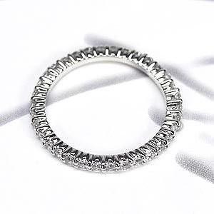 リング エタニティ ダイヤモンド0.50ct フルエタニティ 結婚指輪 k18ゴールド 鑑別書 父の日の画像