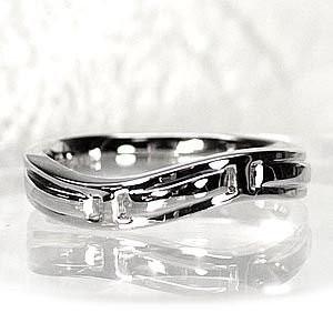 ペアリング 結婚指輪 k10ホワイトゴールド 10金 マリッジ 父の日の画像