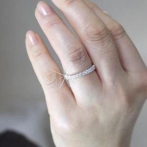 リング レディース エタニティ ダイヤモンド 0.7ct 重ね使い Pt900プラチナ 指輪 父の日の画像