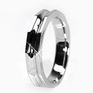 リング メンズ ストレート シンプル 結婚指輪 k10ホワイトゴールド プレゼント マリッジ 父の日の画像