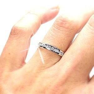 リング レール留め エタニティ ダイヤモンド 0.5ct エタニティ Pt900プラチナ 指輪 父の日の画像