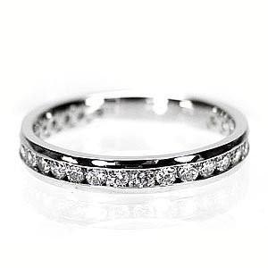 リング レール留め エタニティ ダイヤモンド 0.5ct エタニティ Pt900プラチナ 指輪 父の日の画像