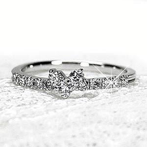 リング 結婚 プラチナ900 ハート エタニティ ダイヤモンド0.30ct