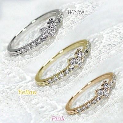 k18 ハート ダイヤモンドリング k18ゴールド 誕生日 18金 結婚指輪 父の日の画像