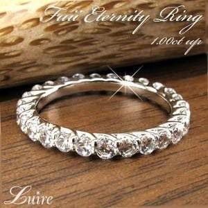 リング フルエタニティ ダイヤモンド 1.00ct 結婚 k18ホワイトゴールド 