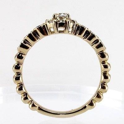 アンティークダイヤモンドリング　k10 10金 リング ダイヤモンド フラワー 花 K10イエローゴールド 10金