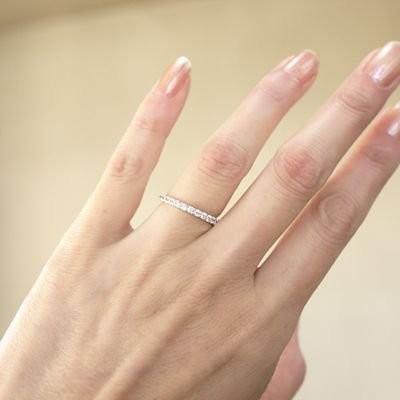 リング 指輪 エタニティ ダイヤモンド k18ゴールド 0.4ct エタニティ 結婚 プレゼント 誕生日 父の日の画像
