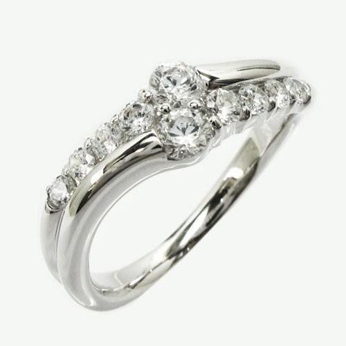 ダイヤリング 指輪 レディース プラチナ900 ダイヤモンド 0.50ct Pt900 プラチナ 父の日の画像