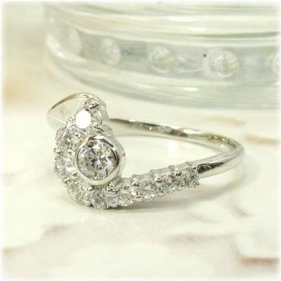 リング 指輪 レディース ダイヤモンド10 ダイヤ プラチナ 0.50ct 結婚記念 父の日の画像