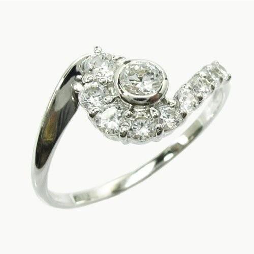 リング 指輪 レディース ダイヤモンド10 ダイヤ プラチナ 0.50ct 結婚記念 父の日の画像