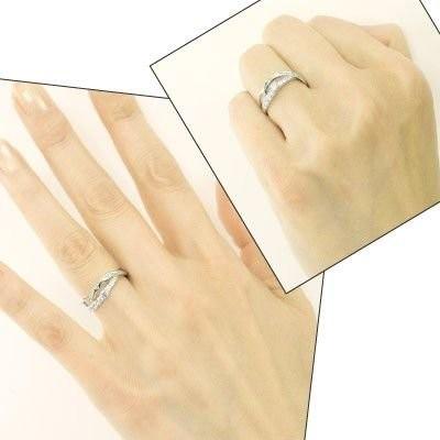 リング ダイヤ トリロジー 天然ダイヤモンド k18ゴールド 結婚指輪 マリッジ 父の日の画像