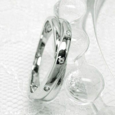 リング ダイヤ トリロジー 天然ダイヤモンド Pt900 プラチナ 結婚指輪 マリッジ 父の日の画像