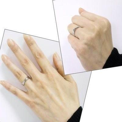 リング ダイヤ トリロジー 天然ダイヤモンド Pt900 プラチナ 結婚指輪 マリッジ 父の日の画像