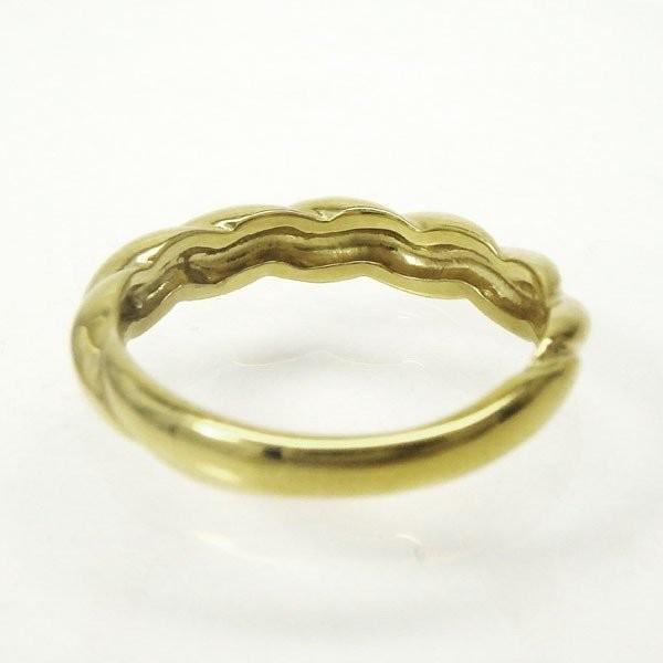 リング k18ゴールド ツイスト 縄模様 地金 結婚指輪 k18 プレゼント マリッジ 誕生日 父の日の画像