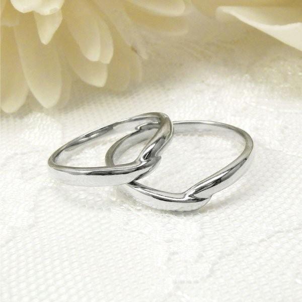 リング メンズ V字地金 シンプル 結婚 指輪 k10ゴールド マリッジ k10 父の日の画像