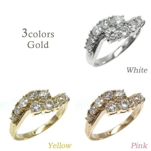 【値下げ】18金レディースダイヤリング　#10 大セール❣️ ダイヤモンドリング k18 18金 ゴールド 結婚10周年 1.00ct SI 結婚記念