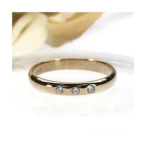 リング ダイヤ マリッジ 天然ダイヤモンド k18ピンクゴールド 結婚指輪 父の日の画像
