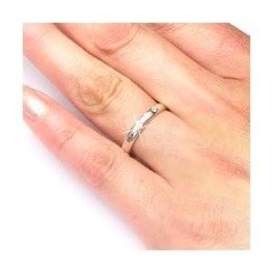 リング ダイヤ マリッジ 天然ダイヤモンド k18ホワイトゴールド 結婚指輪 父の日の画像