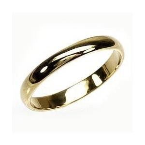 メンズ シンプル 18金 結婚 マリッジリング k18ゴールド 甲丸 指輪 父の日の画像