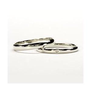 ペアリング マリッジ 一粒石 ダイヤ 天然ダイヤモンド Pt900プラチナ 結婚指輪 父の日の画像